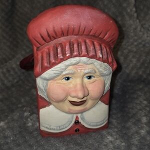 Mrs. Claus Vtg New Holland Ceramic Bag